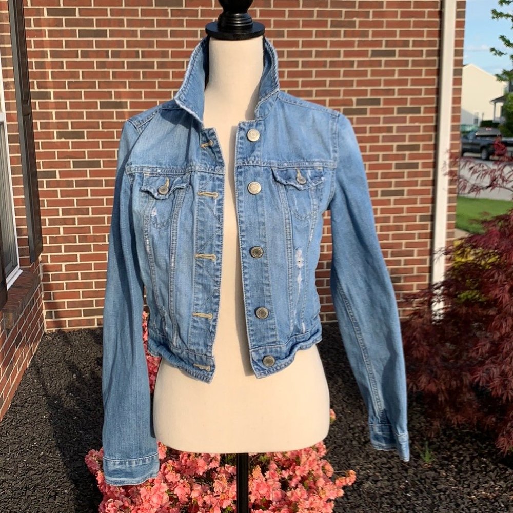 American Eagle Distressed Jean Jacket